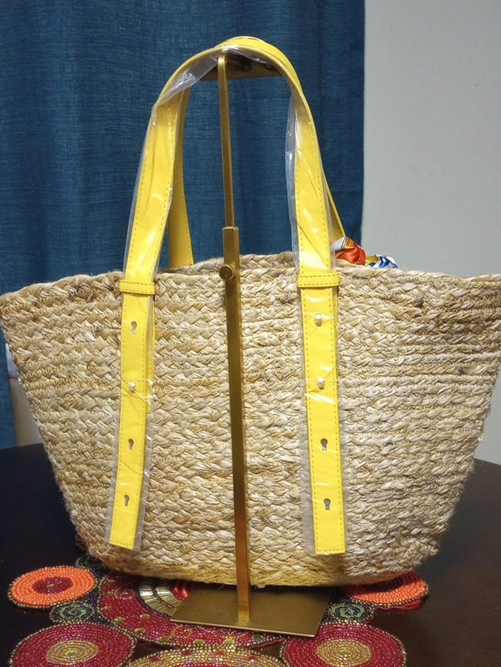 🧨New Straw Bag w/Charm - Picture 5 of 16